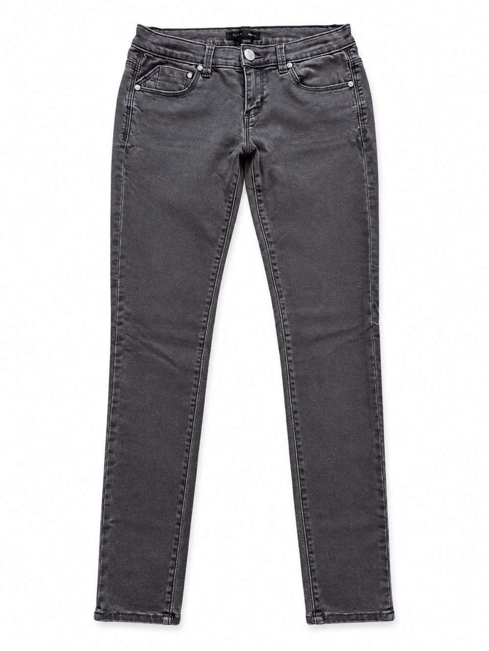FIRE LOS ANGELES SKINNY STRETCH JEANS WOMENS SIZE 1 GRAY WASH Y2K LOW RISE